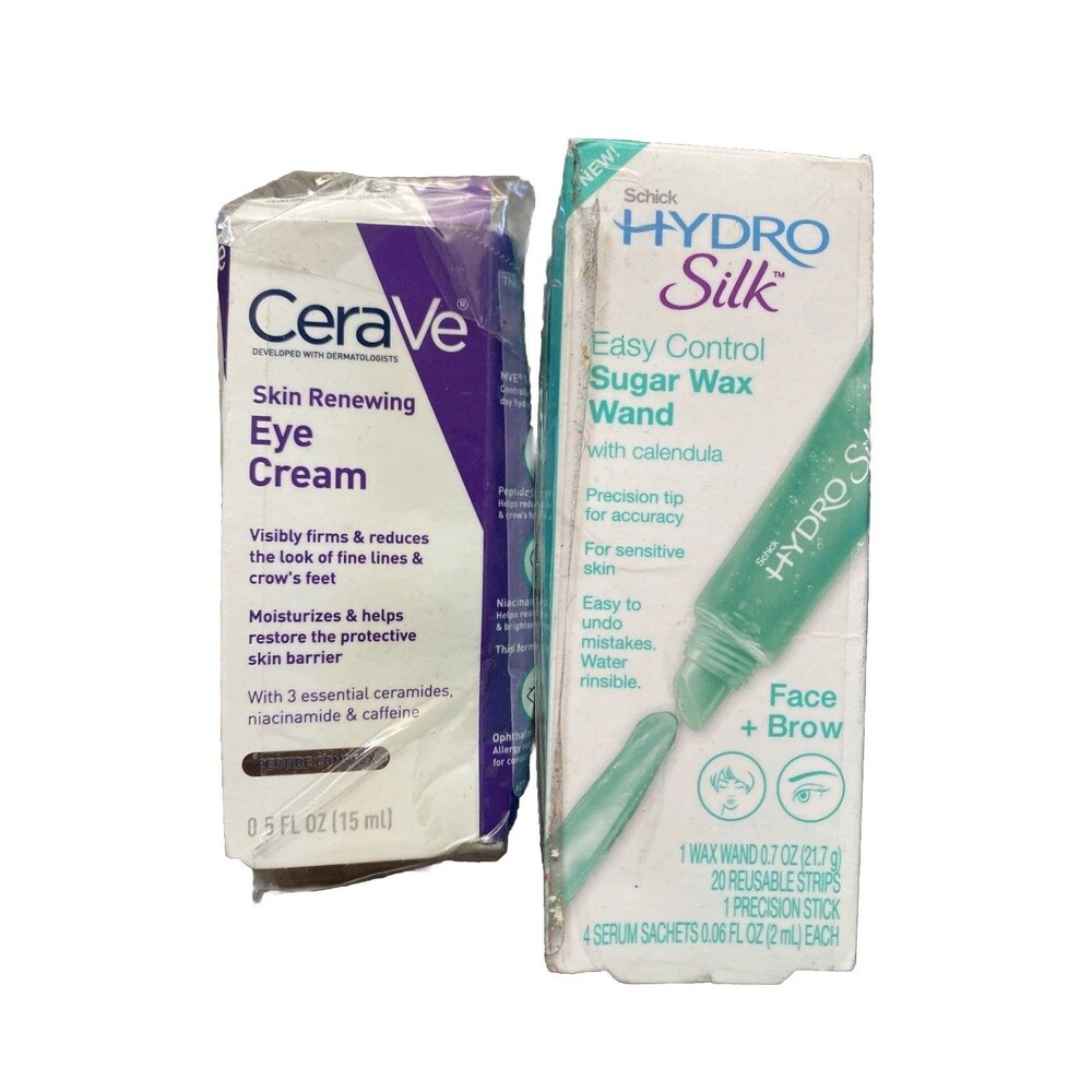 Schick Hydro Silk  Sugar Wax Wand Hair Removal Cerave Skin Renewing Eye Cream